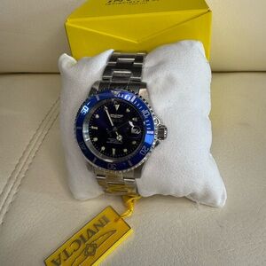 Invicta 26971 Black Face Blue Dial Silver Bracelet